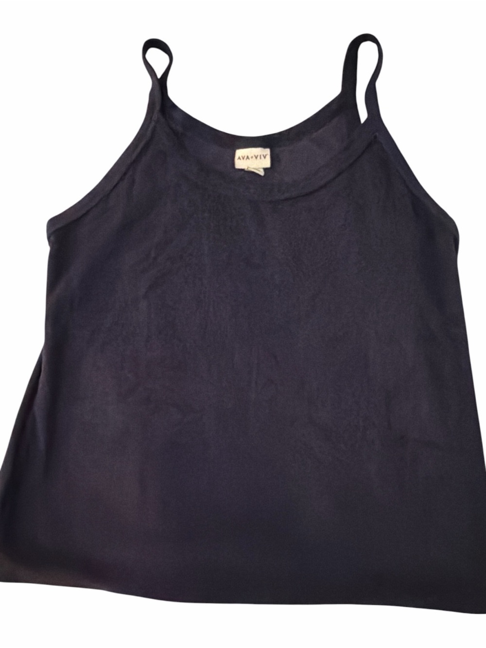 Ava & Viv Navy Terry Cloth Camisole with Spaghetti Straps NWOT